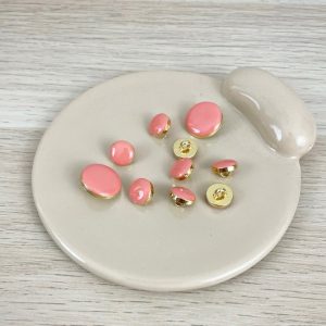 Bouton Elegant – tea rose et doré